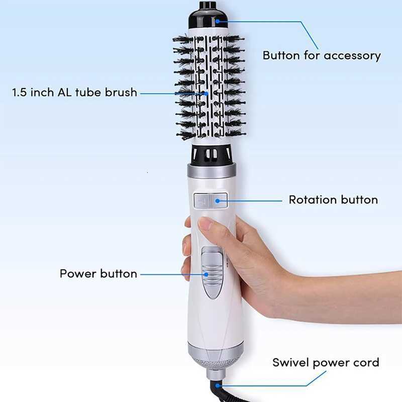 Multi-functional hair curler one-step comb automatic rotating hair dryer brush roller straightening hair hair curlerT251114