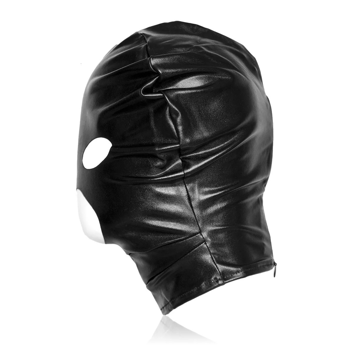 BDSM Fetish Full Mask Hood Fetish Open Mouth Eye Hood Mask Head Bondage Adult Games Sex Toys For Couple Lover Night Bedroom Play 250410