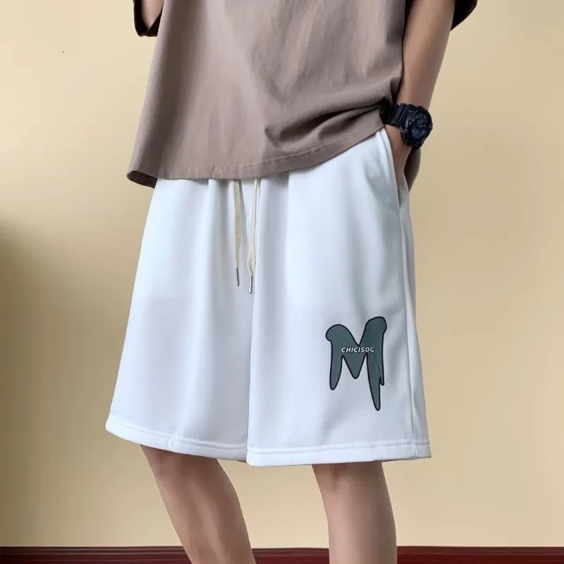 Super sized shorts mens shapeshifting letter M fashion street loose couple five point basketball 250414Z