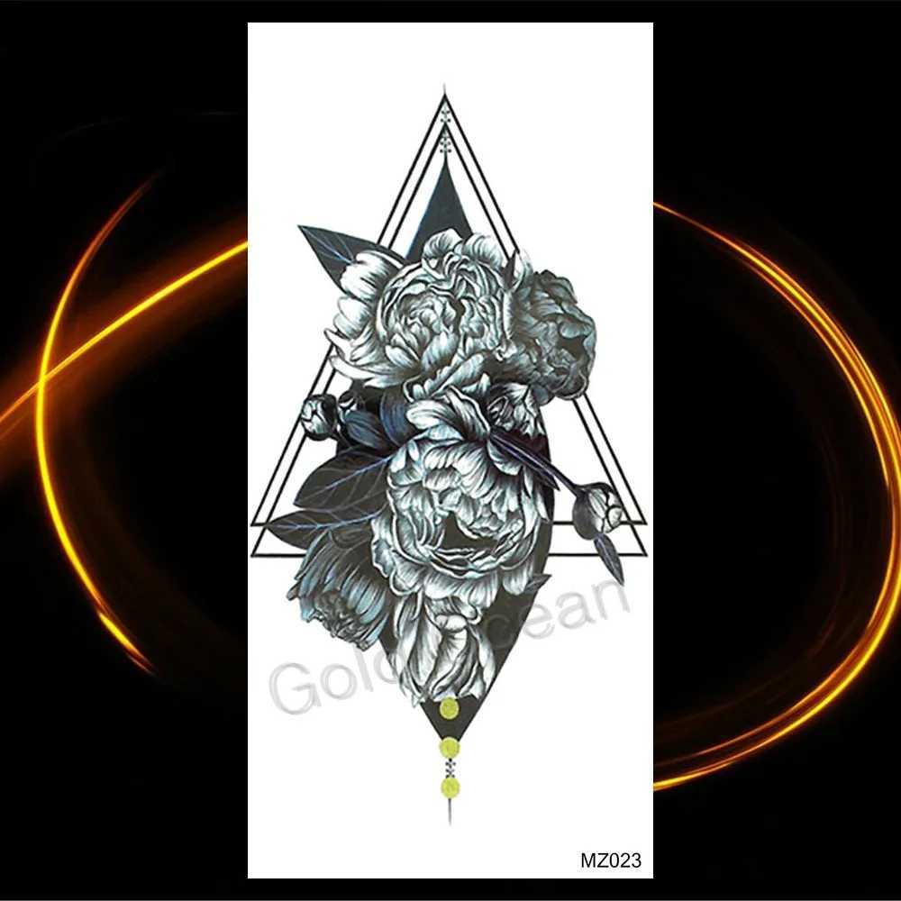 Ferocious Wolf Mens Temporary Tattoo Real Coyote Geometric Tattoo Mountain Dreamcatcher Forest Fake Tattoo WaterproofXJ25414