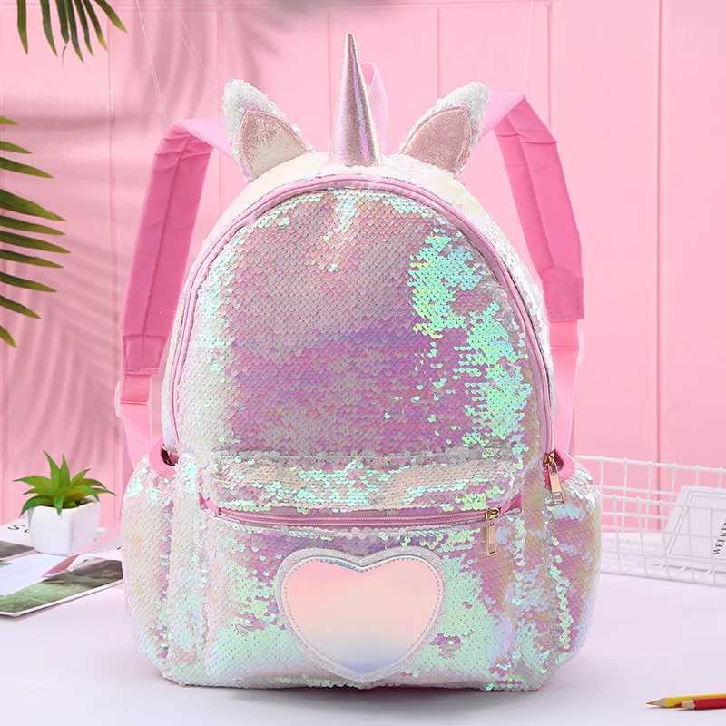Unicorn Large Capacity Mermaid Sequin Backpack Student Cute Cartoon Casual Backpack Female SchoolbagW251113