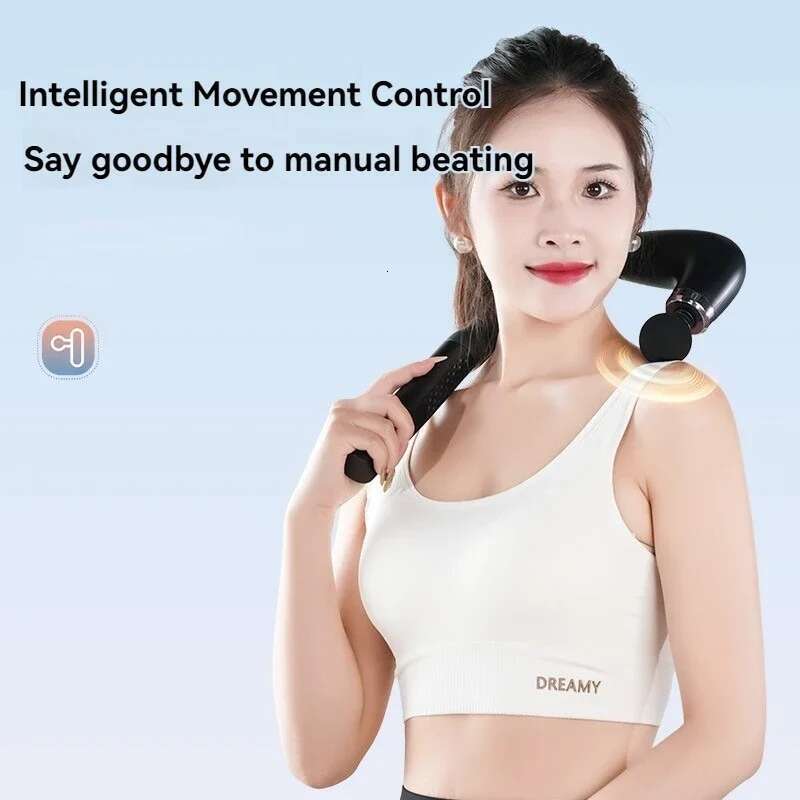 2025 New Smart Curved Hook Massager Massage Electric Fascia Gun Home Handheld Hammer Back Artifact
