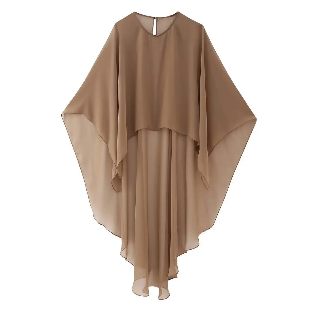 Womens elegant Gauze Cape Town chiffon cape 250410