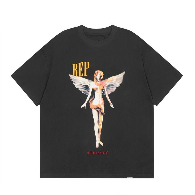 Handsome and high-end short sleeved representor t shirt for men heavy-duty pure cotton casual trendy brand couple top half sleeved summer 17