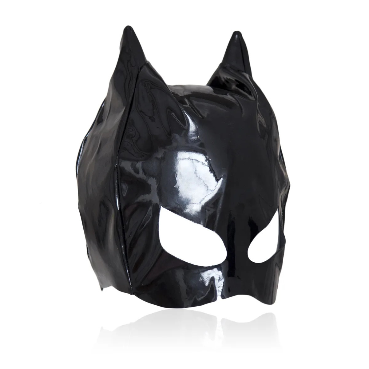 BDSM Adult Sex Toys Adult Bright PU Leather Cat Head Cover Black Harness Head Mask Bondage Restaint Roleplay Headgear for Women 250410