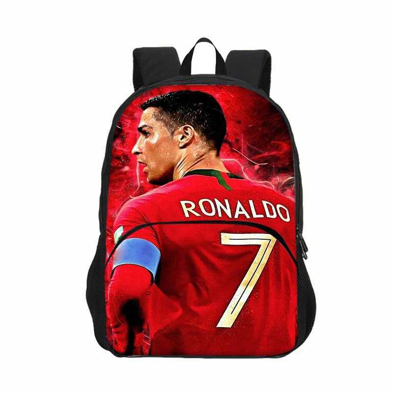 Ronaldo Kids Backpack Sport School Bag Boys Girls Backpack CR Backpack Football Star Book Bags for Boys Girls Best GiftW251113