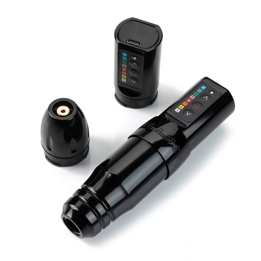 F Wireless Tattoo Hine Kit Coreless Motor 1800Mah Battery Power SMP PMU Rotarytattoo Pen Set With 28Mm Grip