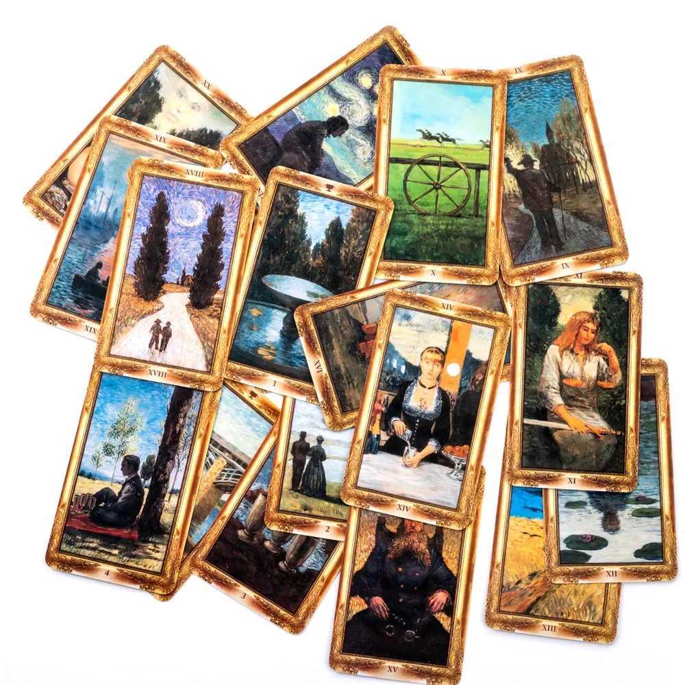 New Impressionist Tarot cards A 78 Deck Oracle English Visions Divination fate Borad Playing Games C251114
