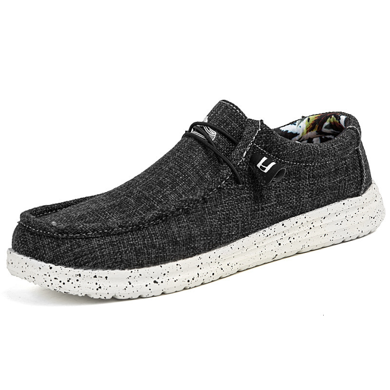 Men Casual Shoes Slip on Canvas Loafers Comfortable Walking Flats for Man Dude Non Slip Soft Moccasins Sneakers Summer 250106