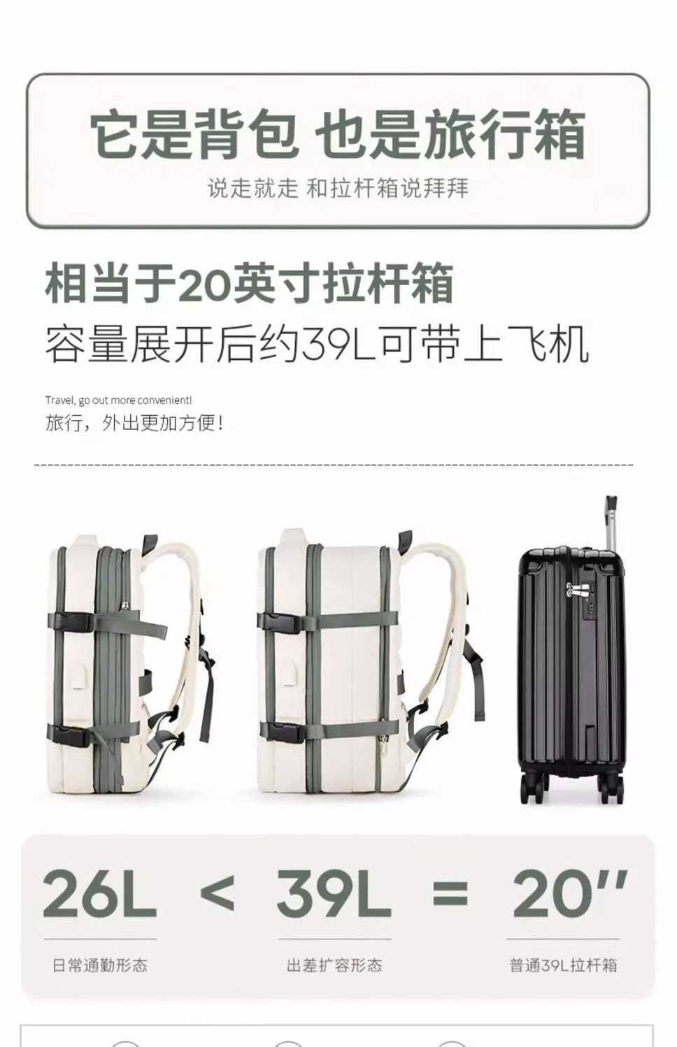 New Large Capacity Bags Business Multifunctional Charging Backpacks Expandable Airplane Travel Backpack Laptop Bag Luggage MaW251113