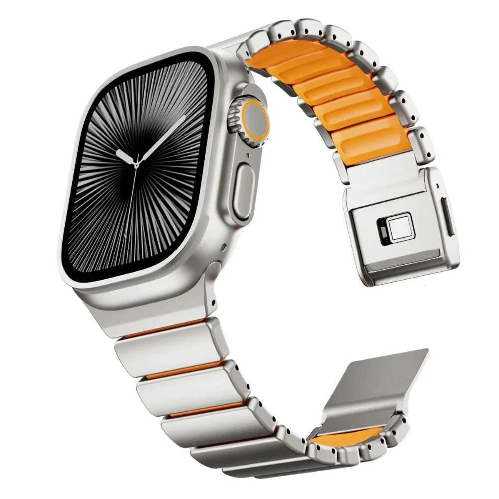Titanium Fluoroelaster Rubber Band for Watch tra 3 2 49mm Series 11 10 46mm Strap for Iwatch 9 8 7 6 5 SE 3 44mm 45mm X251114 - view 3