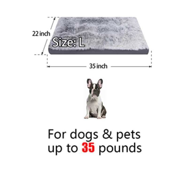 Luxurious fluffy pet bed comfortable pet dog box pad suitable for small and medium-sized dog pads anti slip bottom pet products and small dog mattress