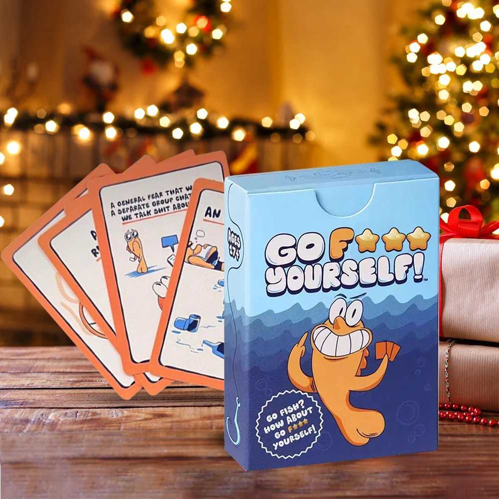 Go Fish Card Game Yourself Fun Gag Gift Hilarious Board Games with A Twist Night Family Interaction Party Game for 2 Players C251114