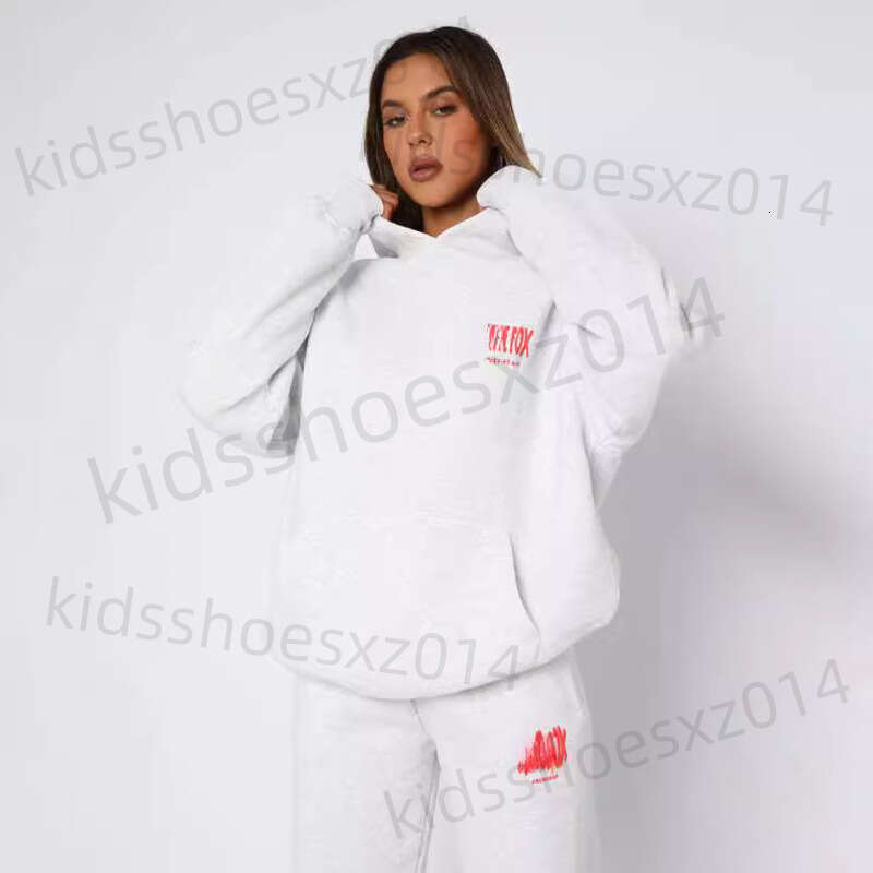 Jacket White Foxset Hoodie Whitefox In Stock European And American Cross-border Hotselling Foam Printed Hoodie Kids Designer Clothes Size S-xl
