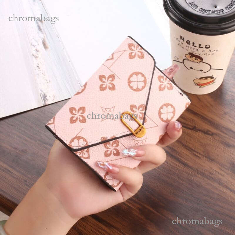 Women's Short Wallet Fashion Printed Women's Small Zero Wallet Folding Multi Card Leather Bag