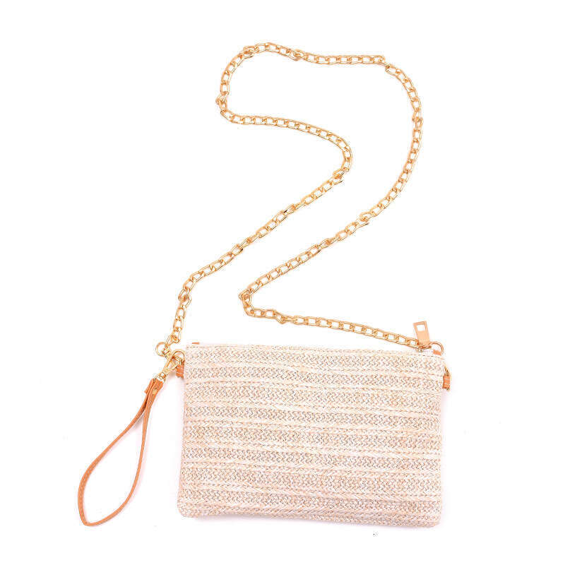 Handmade Beach Bag Summer New 2025 Straw Woven Crossbody Casual Women's Chain Beach Bag Handbag For Women Kq2