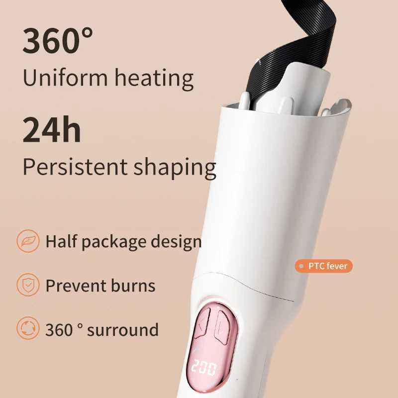 Wireless 32MM Hair Crimper for Loose Waves Portable Heated Barrel Curling Wand Quick Styling ToolT251114