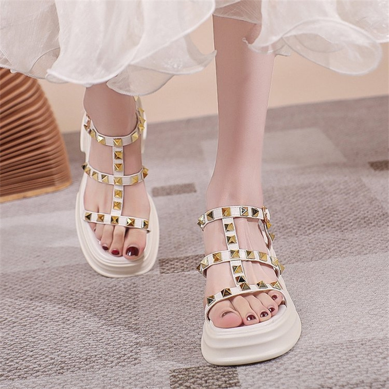 free shipping designer sandals for women2025 Summer New Thick Bottom Coarse More Anti Slip Fashionable Casual Versatile Outerwear Size 35-40