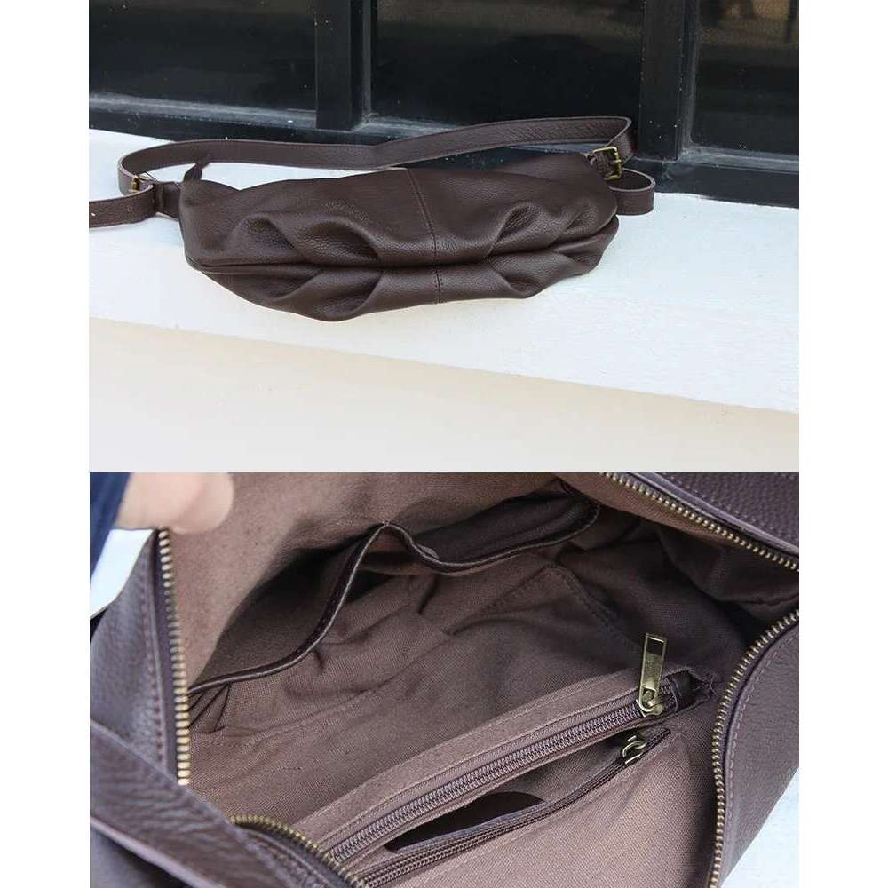 Designer Bag New Hobos Casual Genuine Leather Women's Bags Large Capacity Tote 2024 Trendy Soft Cowhide Single Shoulder Crossbody Bag