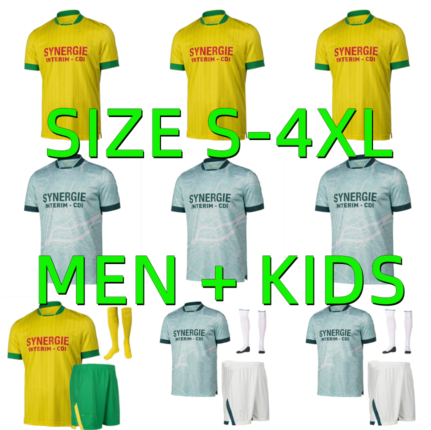 25 26 Maillots FC Nantes soccer jerseys ABLINE LEPENANT HYUN-SEOK AMIAN COZZA MOHAMED GUIRASSY TATI LEROUX 2025 2026 football shirt maillot de foot Men kids kit