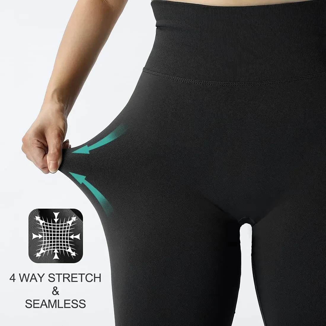 Knitted seamless fitness long leg gym pants high waist push up tight fit peach hip yoga 250414Z