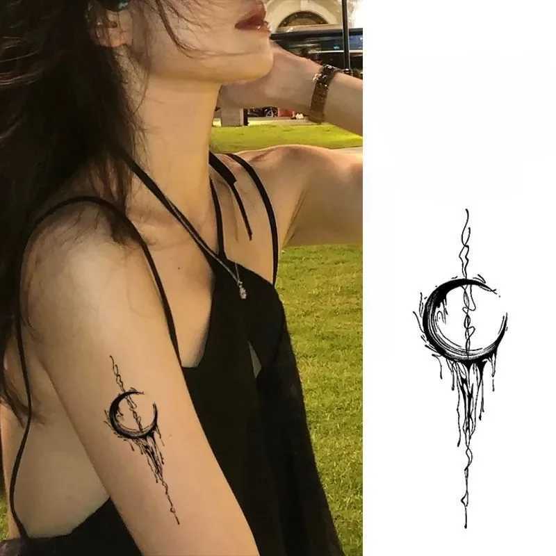 Herbal Cream Moon Line Temporary Tattoo Female Arm Sexy Waterproof Tattoo Stickers Art Durable Cover Scar Fake TattooXJ25414