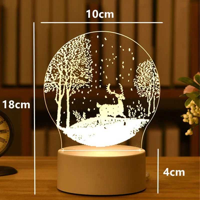 3D Visual Illusion Night Light Visual LED Desk Lamp Changes USB Powered Gift for Kids M251114