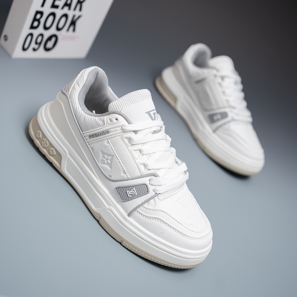 Free shipping Designer Casual Shoes Men's Platform Sneakers Trend Board Shoes Men's Shoes Plus size 36-44 White Blue Black
