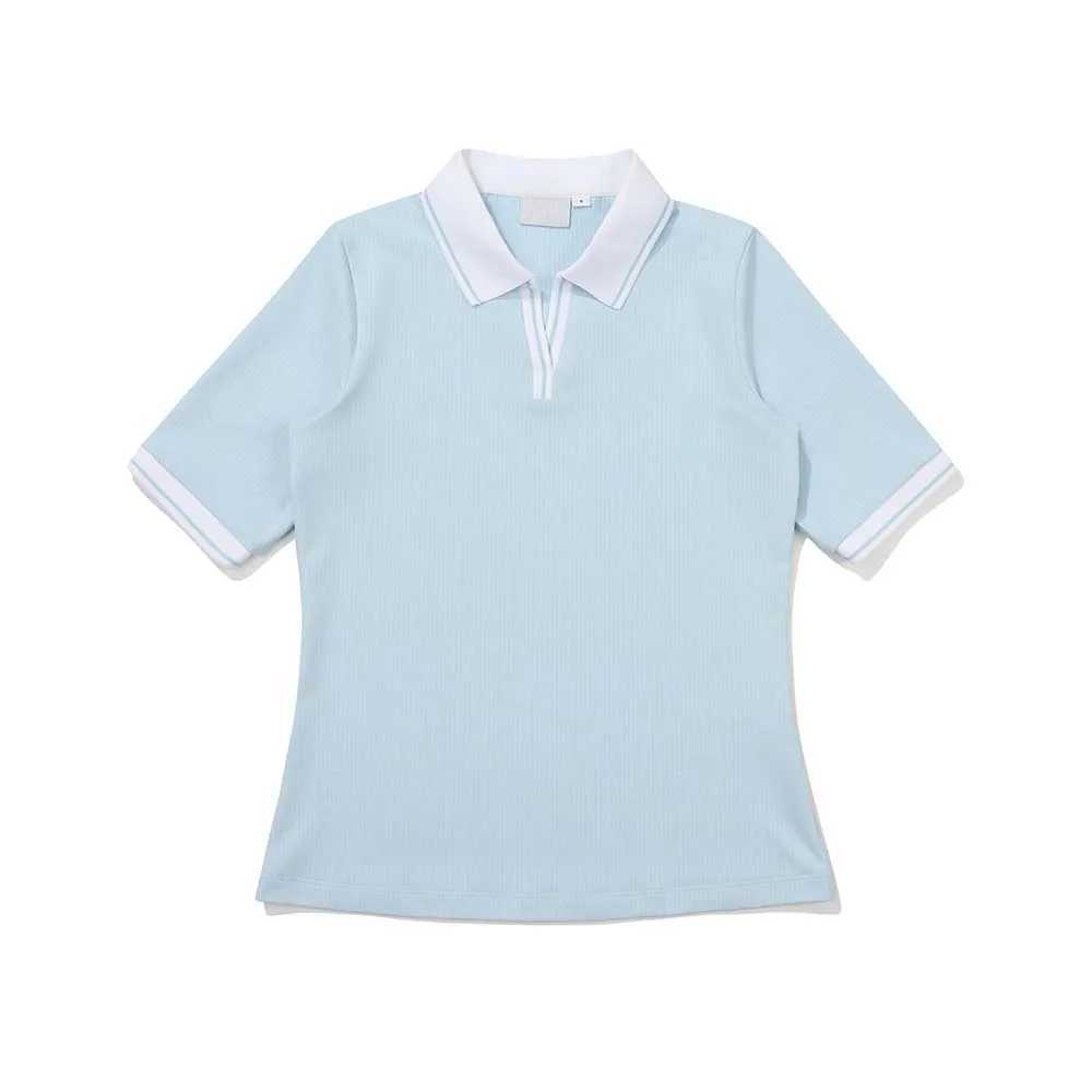 2025 Spring/Summer Korean Golf Womens Clothing Ultra Thin Short Sleeve T-shirt Polo Shirt High Elasticity Sports and Leisure W250414