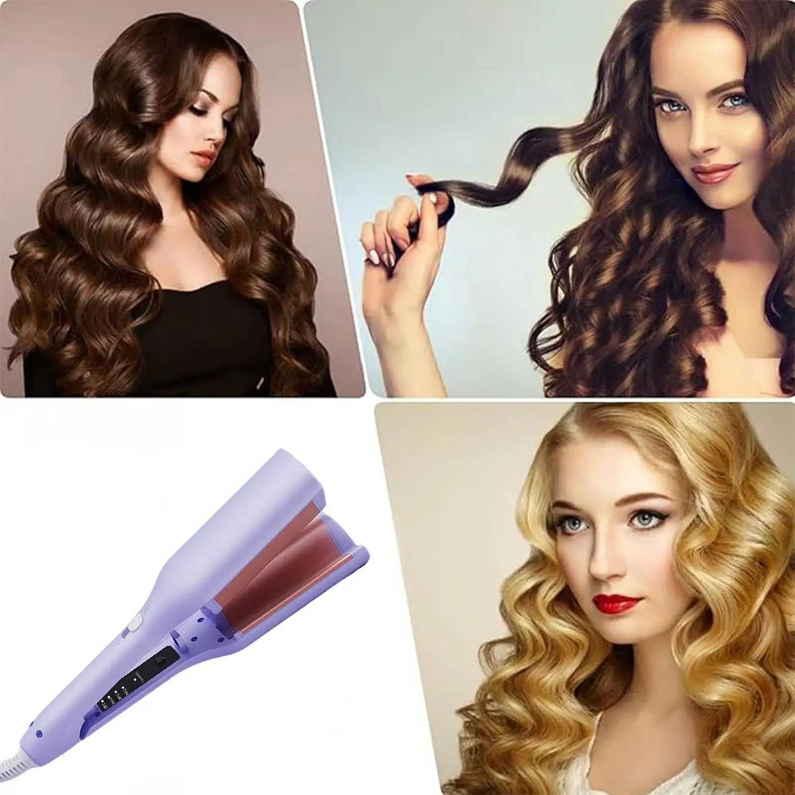 Electric Negative Ion Curling Iron Hair Curler for Women Hairdressing Tool with Adjustable Temperature for Salon Home TravelT251114