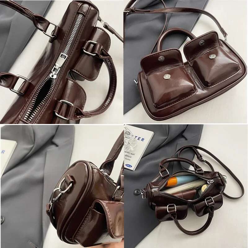 Leather Tote High Quality Women Shoulder Crossbody Bag Brand Fashion Handbag Female Travel Underarm Satchel Purse
