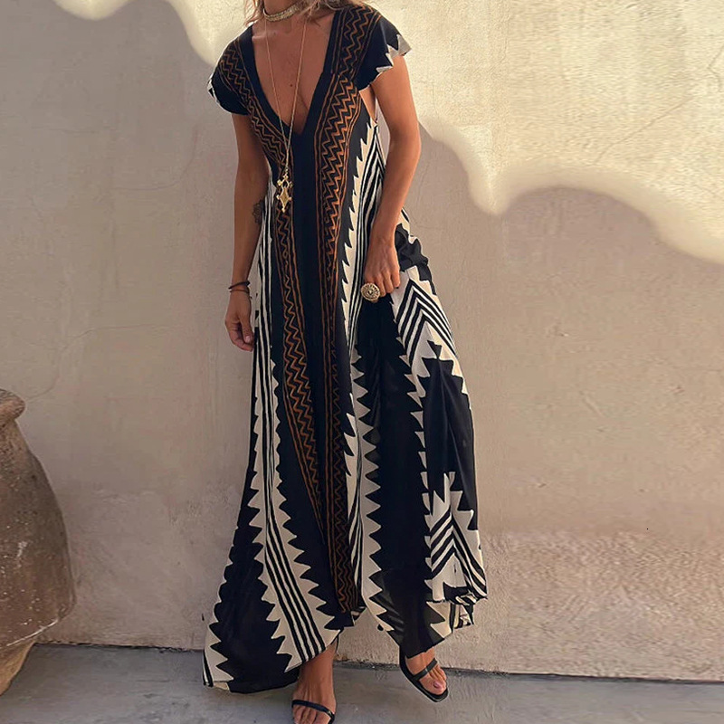 Wind dress 2025 summer new French vacation long skirt womens dress