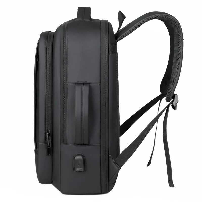 Rilibegan Mens Travel Backpack Expansion Oxford Large Capacity USB Charging Business Mens Backpack Computer Mens Backpack Z250414