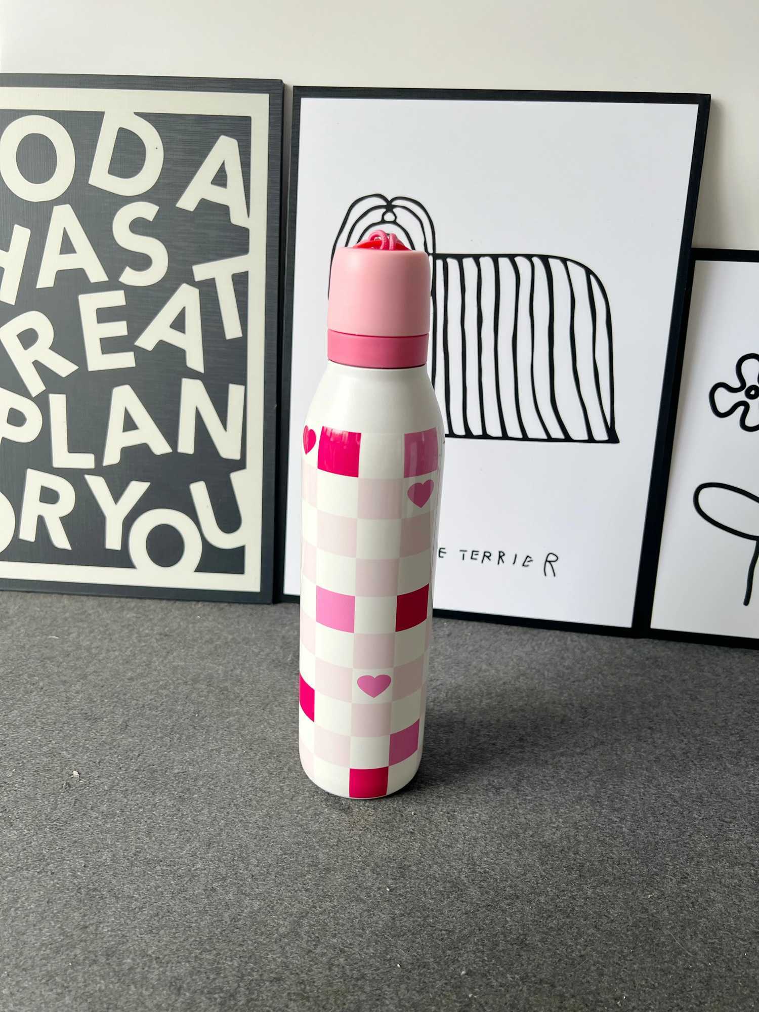 24oz Stainless Steel Insulated Cup Sports Water Bottle Straw Cup Face Water Bottle Car Water Cup Outdoor Office Water Bottle C251114