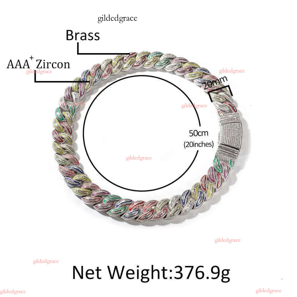 Mens Iced Out Hip Hop Jewelry Moissanite Chain Necklace Bracelets Gold Sier Miami Cuban k Chains Necklaces N16