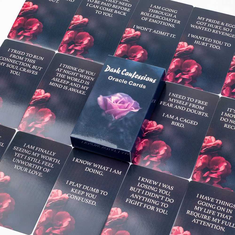Dark Confession Oracle Cards Twin Flame Oracle Cards Love KeywordsMessages Deck Dark Shadow 50Pcs Cards C251114