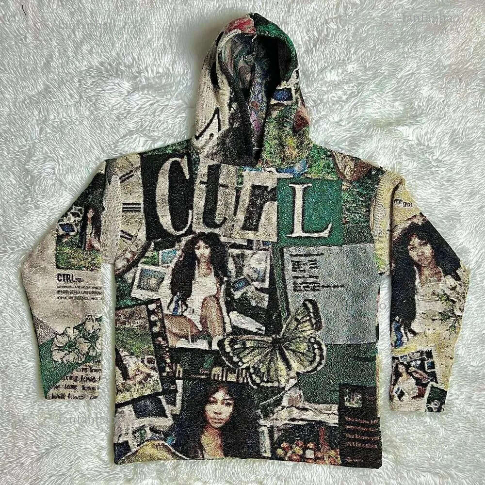 Camouflage Streetwear Hoodie with Urban Art Print