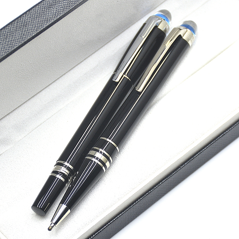 wholesale Special Edition Monte Star-Walk Blue Crystal Rollerball Ballpoint Pen Office School Writing Ink Fountain Pens With Serial Number