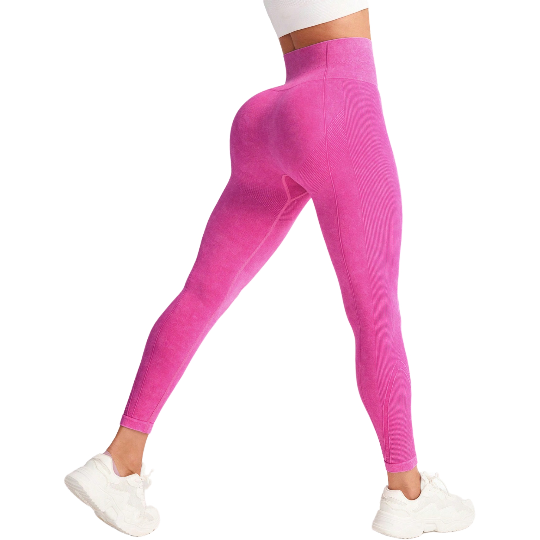 Fashionable Females' Sports Bottoms with Abraded Texture