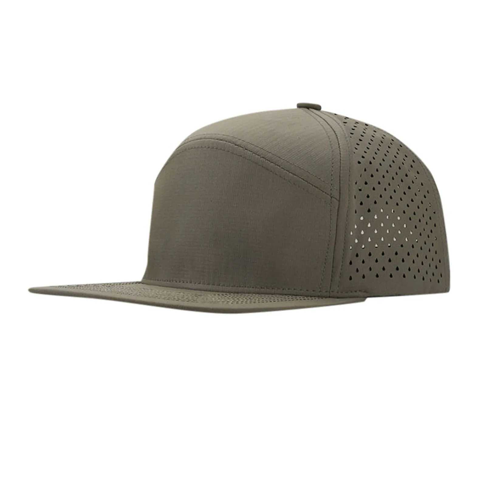 Mens flat Brim baseball cap with adjustable performance snap button cap and foldable baseball cap size ucer W250414