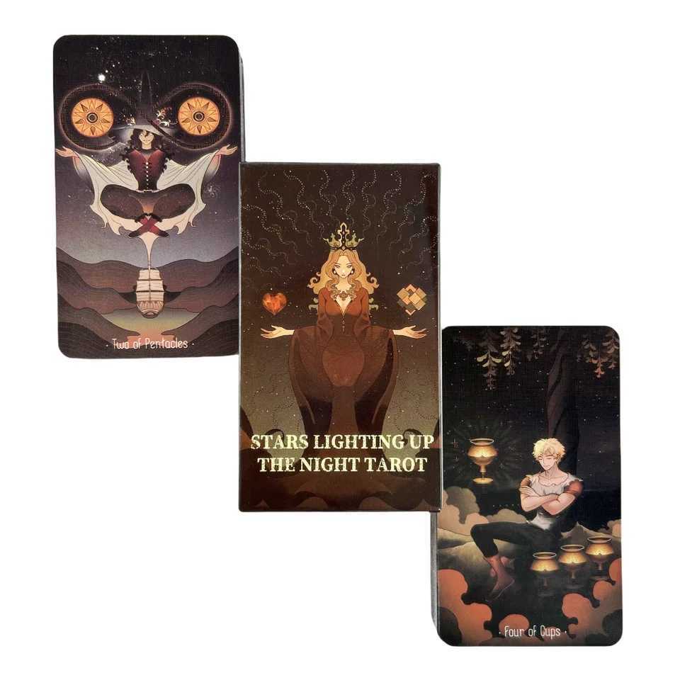 Stars Lighting Up the Night Tarot Cards A 80 Deck Oracle Cards Playing Game Cards C251114