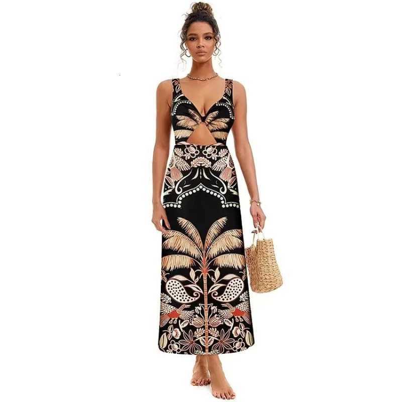 Printed One Piece Swimsuit Women Bikini with Beach Set New One Shoulder High Waist Split Swimwear Brazilian Biquini Bathing SuitW251113