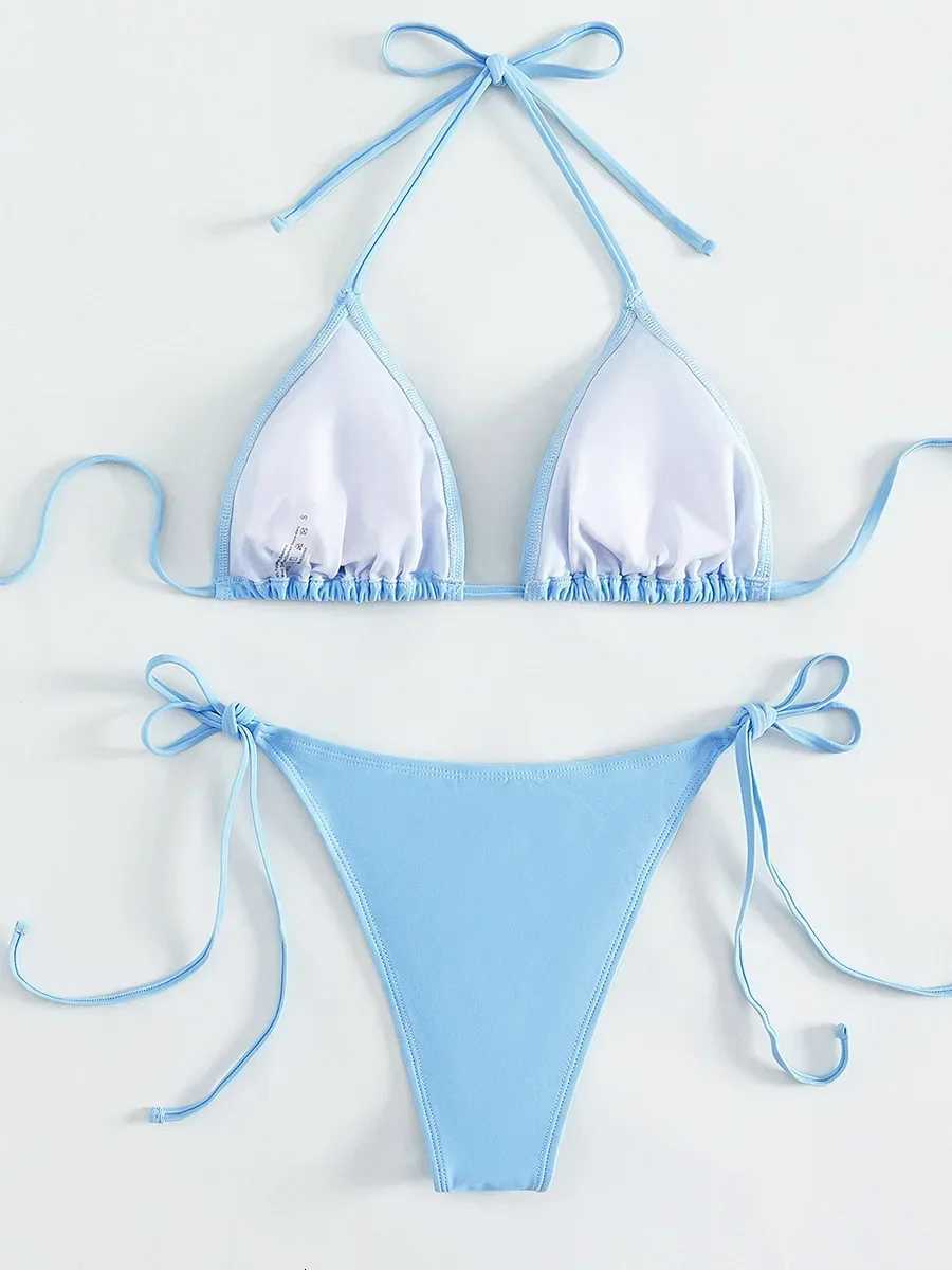 Sexy Halter Rhinestone Diamond Bikini Women Swimwear Female Swimsuit Two-pieces Bikini Set Micro Bather Bathing Suit Swim LadyW251113