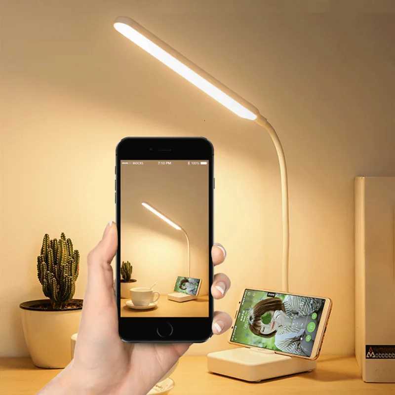 LED touch dimming desk lamp USB charging reading eye protection table light learning bedroom living room lighting book lamps M251114