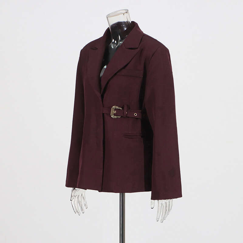 Designer Versatile Ladies' Loose Fit Australian Suit Jacket - Innovative Lace-Up Feature for a Modern Look in 2025