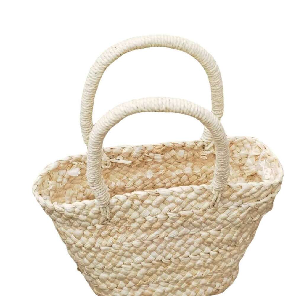 Handmade Beach Bag Fashionable And Casual Straw High-Quality Corn Skin Woven Handbag, Beach Bag, Children's Small Bag Kq2