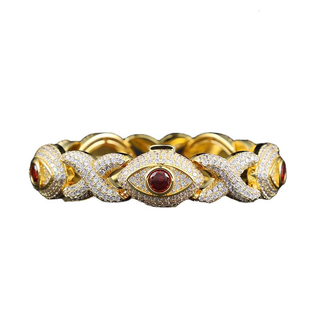 18K Gold Plated Luxury Diamond Iced Out Bracelet New Design Hip Hop Style Zircon Stone for Men and Women