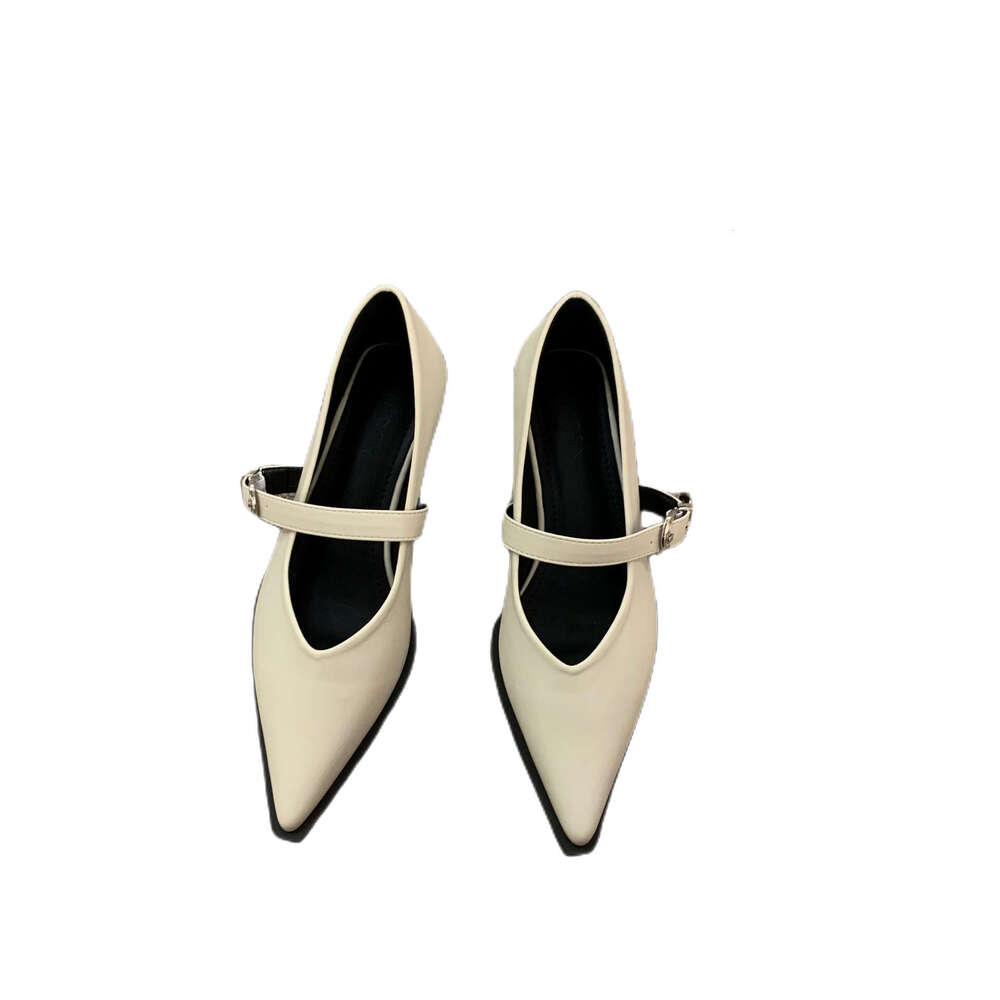 French Style Pointed Toe for Women 2025 Spring New Elegant Socialite Sweet Cool Mary Jane Single Versatile Evening Shoes