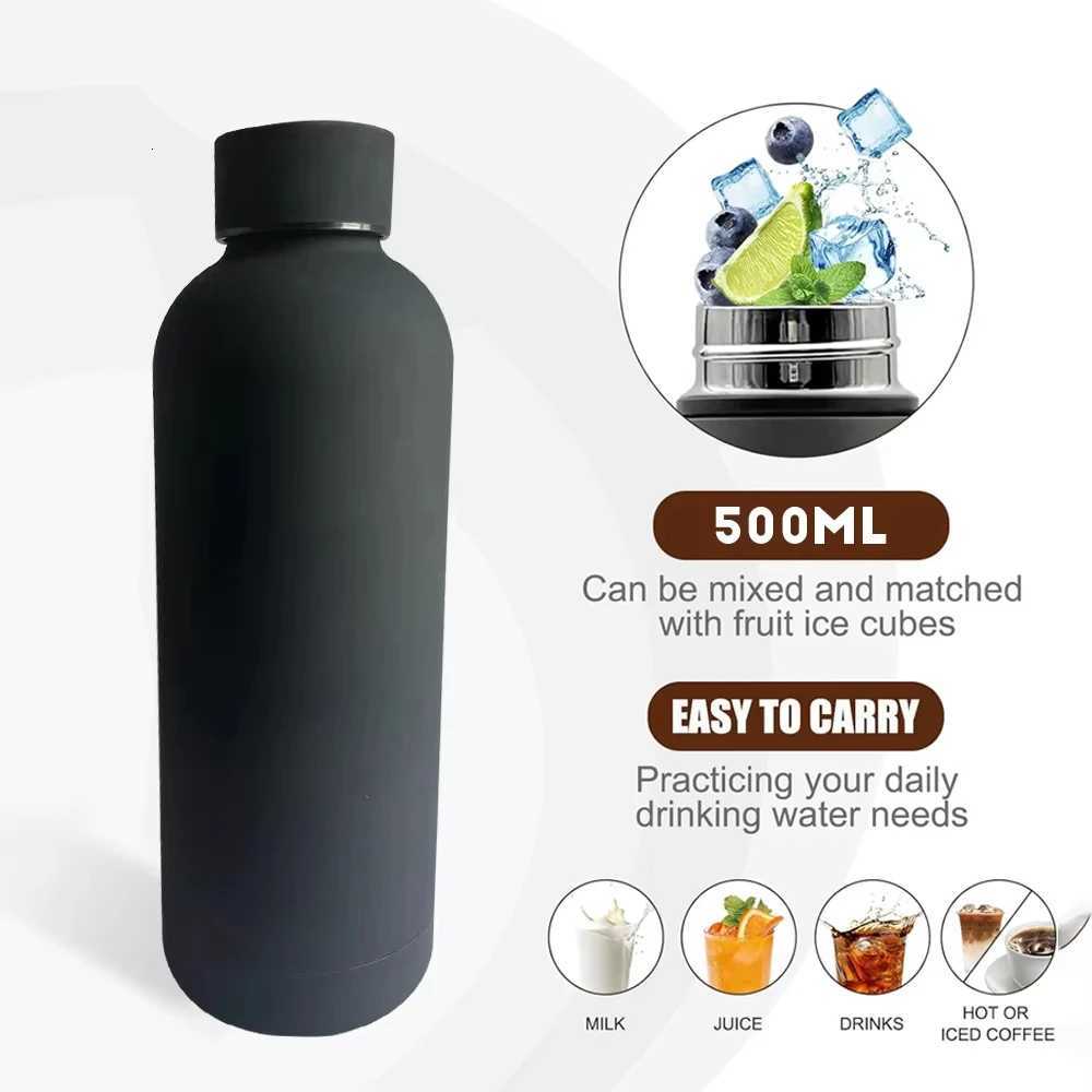 Insulated Water Bottle - Outdoor Stainless Steel Rubber Paint Sports Kettle for Hot Cold Drinks Leakproof Vacuum Flasks C251114
