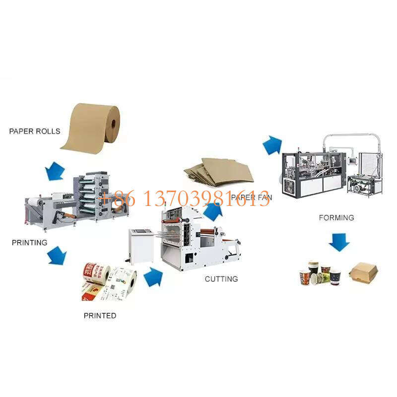 Yugong Factory Automatic Double Wall Coffee Paper Cup Machine 120-150 Pcs/Min with Bearing Motor Engine Core Components